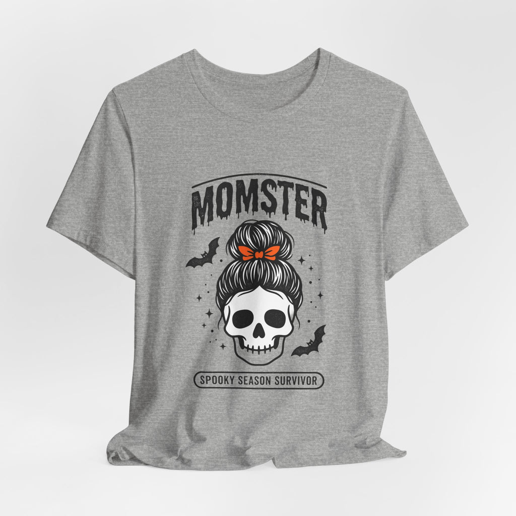 Momster Skull Graphic Tee | Halloween Mom shirt, bats & spooky lettering