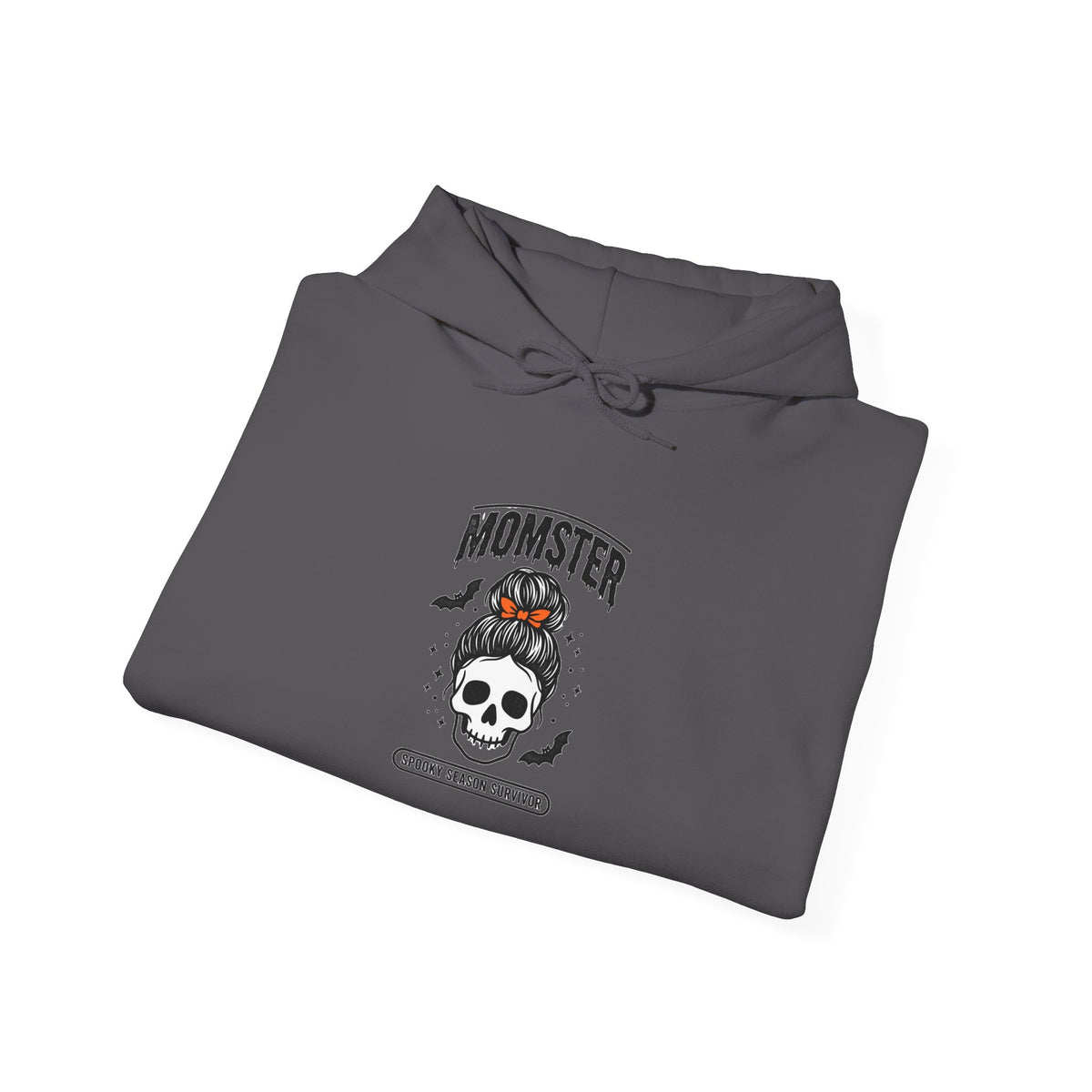 Momster Skull Moth Hoodie | Halloween mom tee, bats, distressed lettering