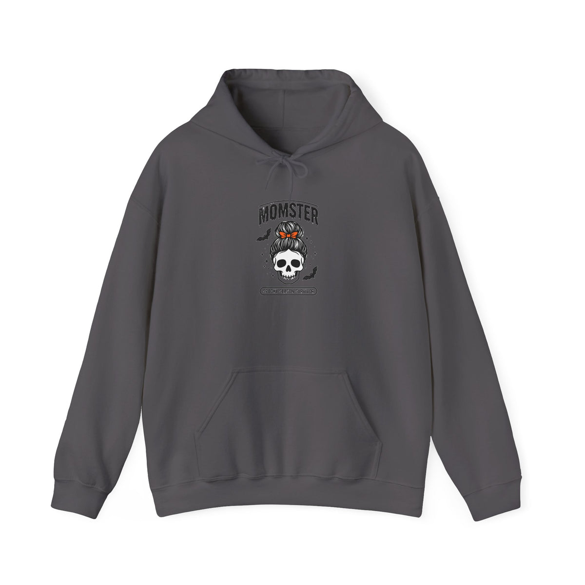 Momster Skull Moth Hoodie | Halloween mom tee, bats, distressed lettering