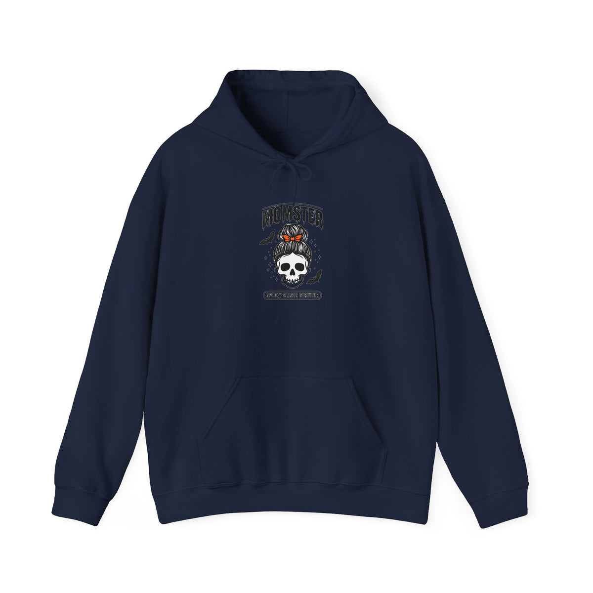 Momster Skull Moth Hoodie | Halloween mom tee, bats, distressed lettering