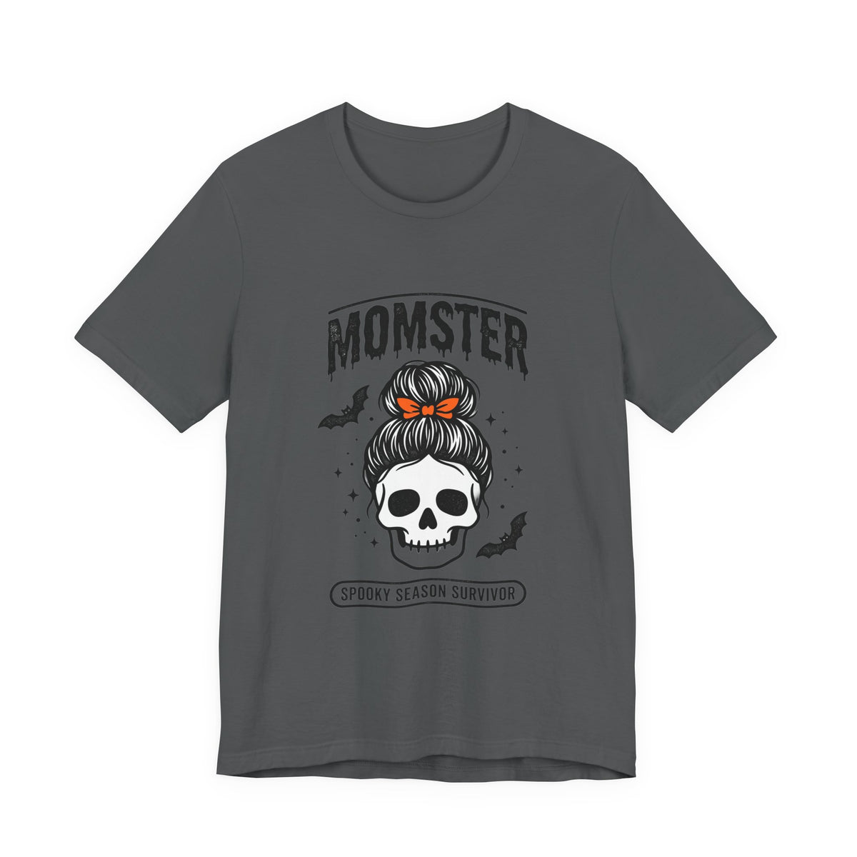 Momster Skull Graphic Tee | Halloween Mom shirt, bats & spooky lettering