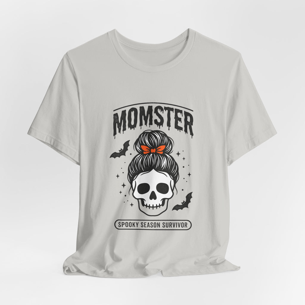 Momster Skull Graphic Tee | Halloween Mom shirt, bats & spooky lettering