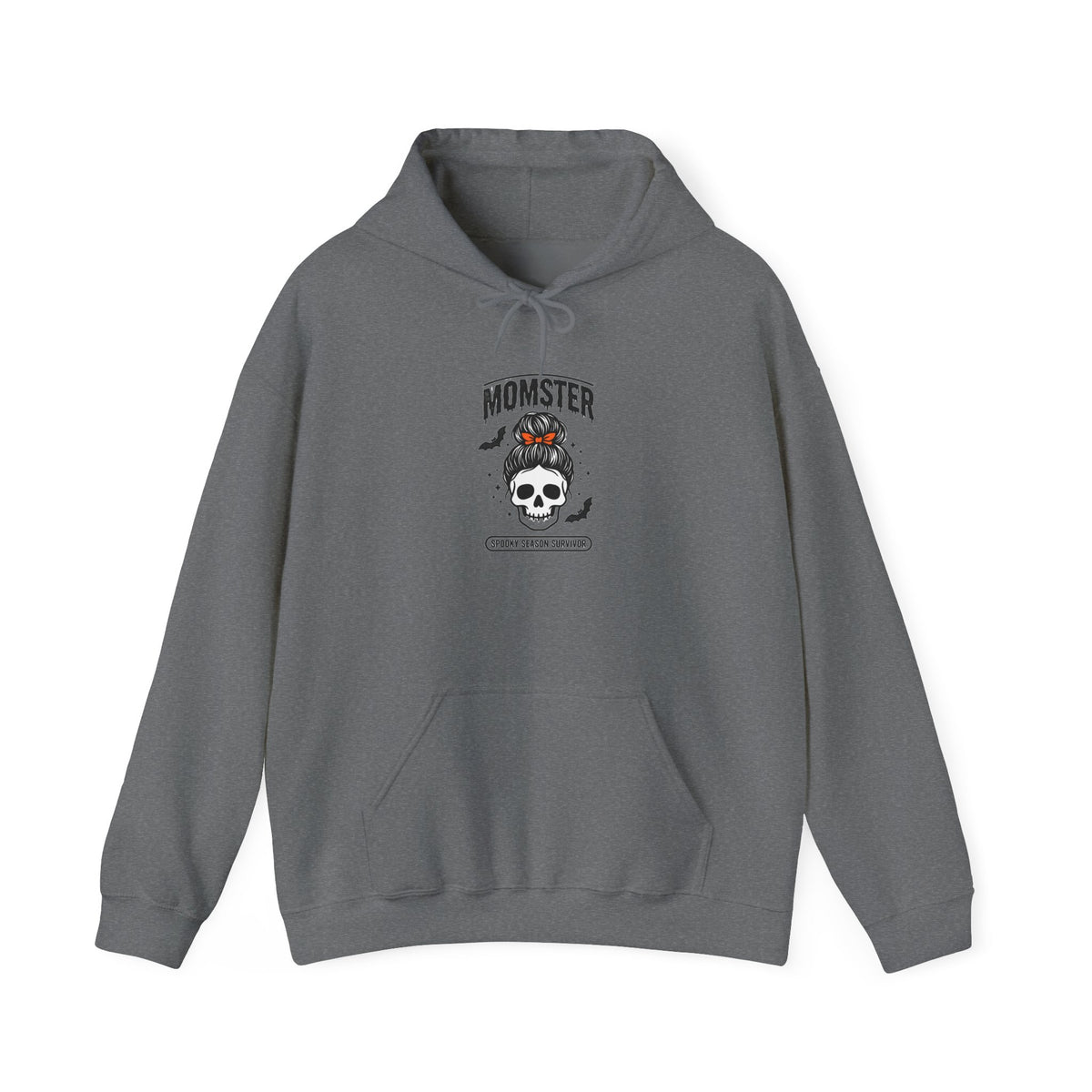 Momster Skull Moth Hoodie | Halloween mom tee, bats, distressed lettering