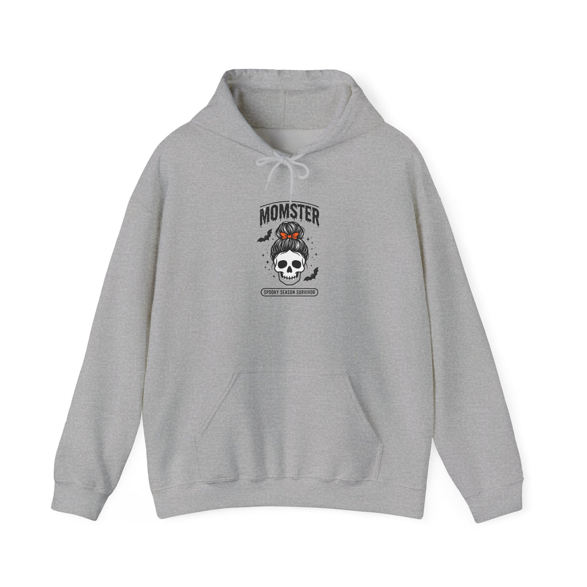 Momster Skull Moth Hoodie | Halloween mom tee, bats, distressed lettering