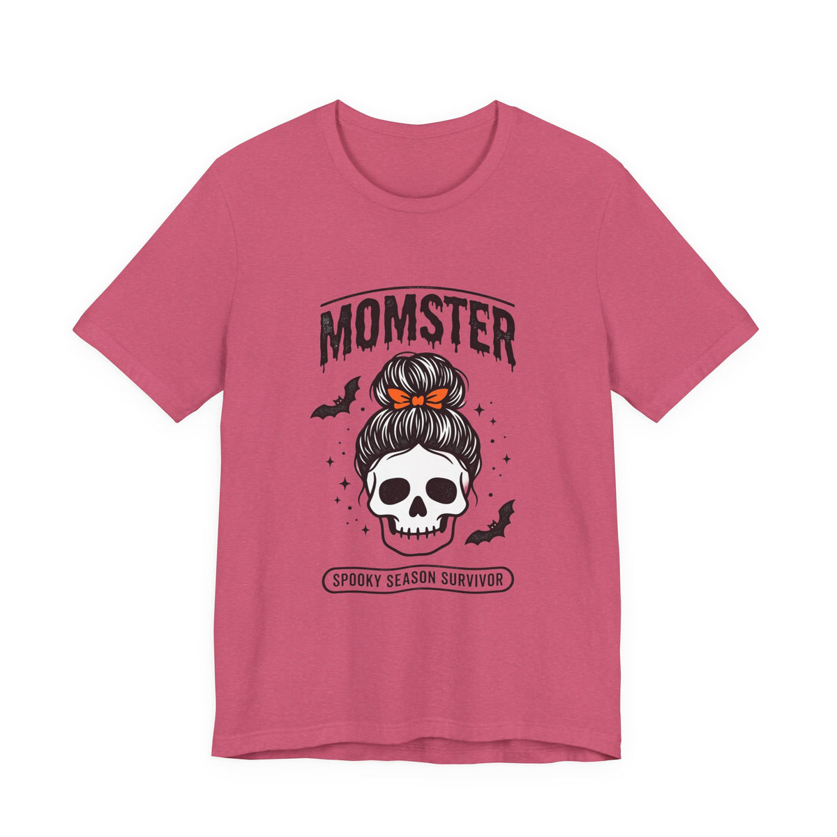Momster Skull Graphic Tee | Halloween Mom shirt, bats & spooky lettering