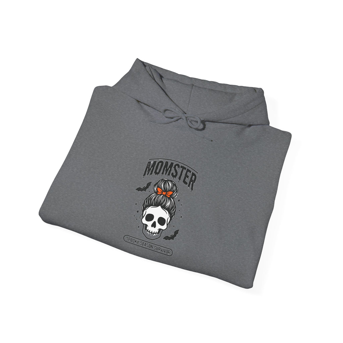 Momster Skull Moth Hoodie | Halloween mom tee, bats, distressed lettering