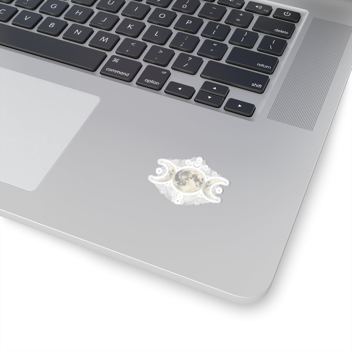Triple Moon Lunar Kiss-Cut Sticker – Mystical Moon Phase Decal for Laptops & Journals