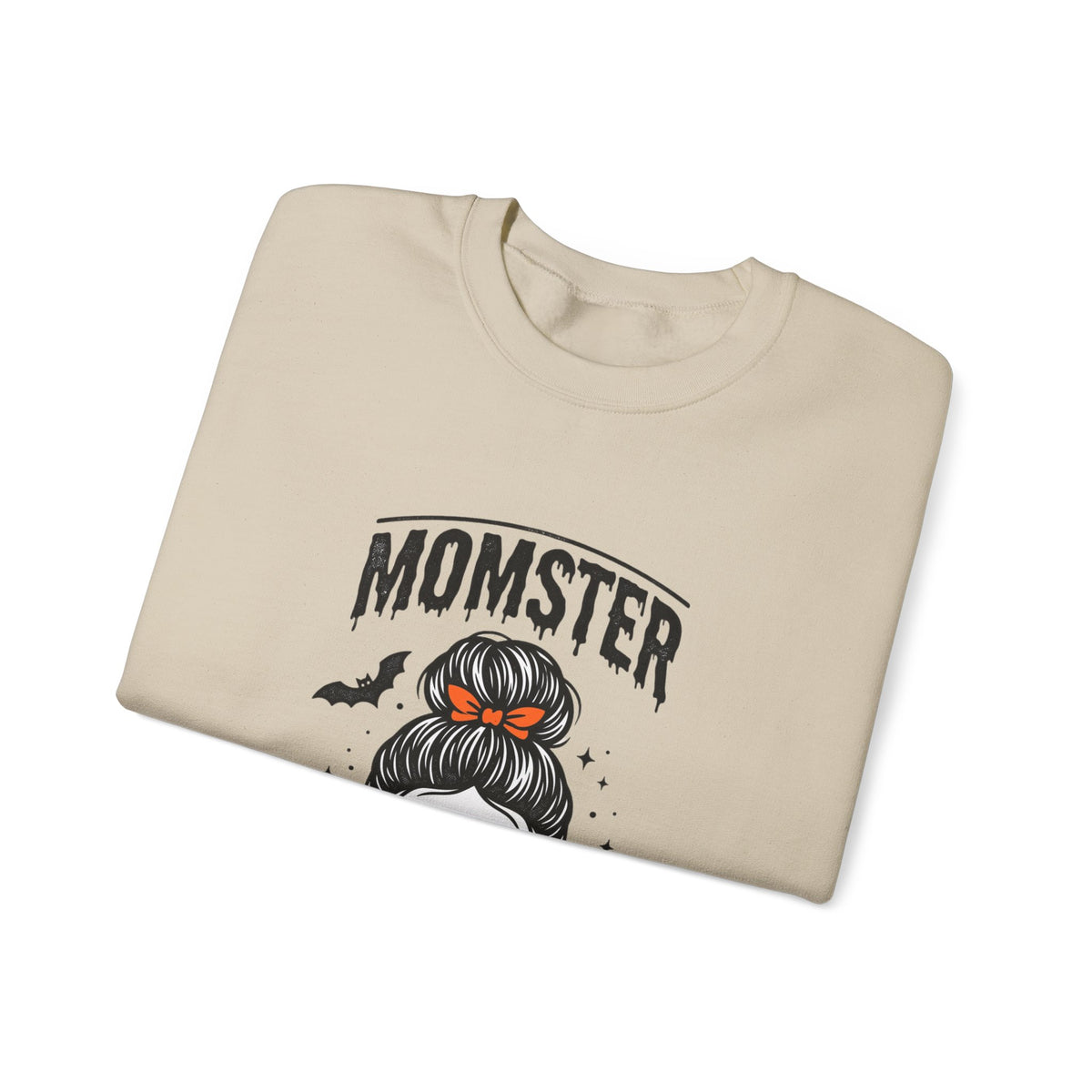 Momster Skull Mom Sweatshirt | Halloween Momster Crewneck, Bat & Retro Gothic Tee