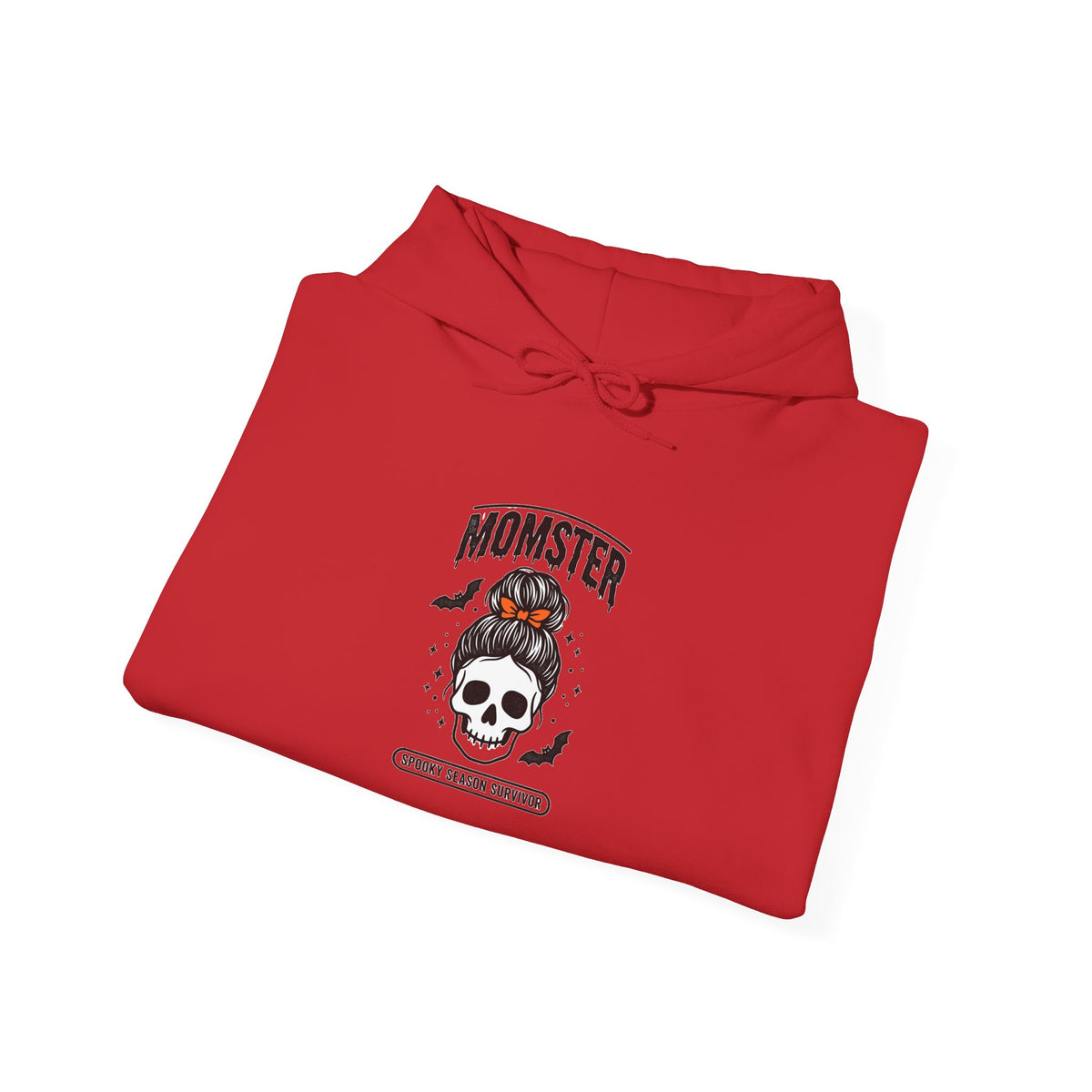 Momster Skull Moth Hoodie | Halloween mom tee, bats, distressed lettering