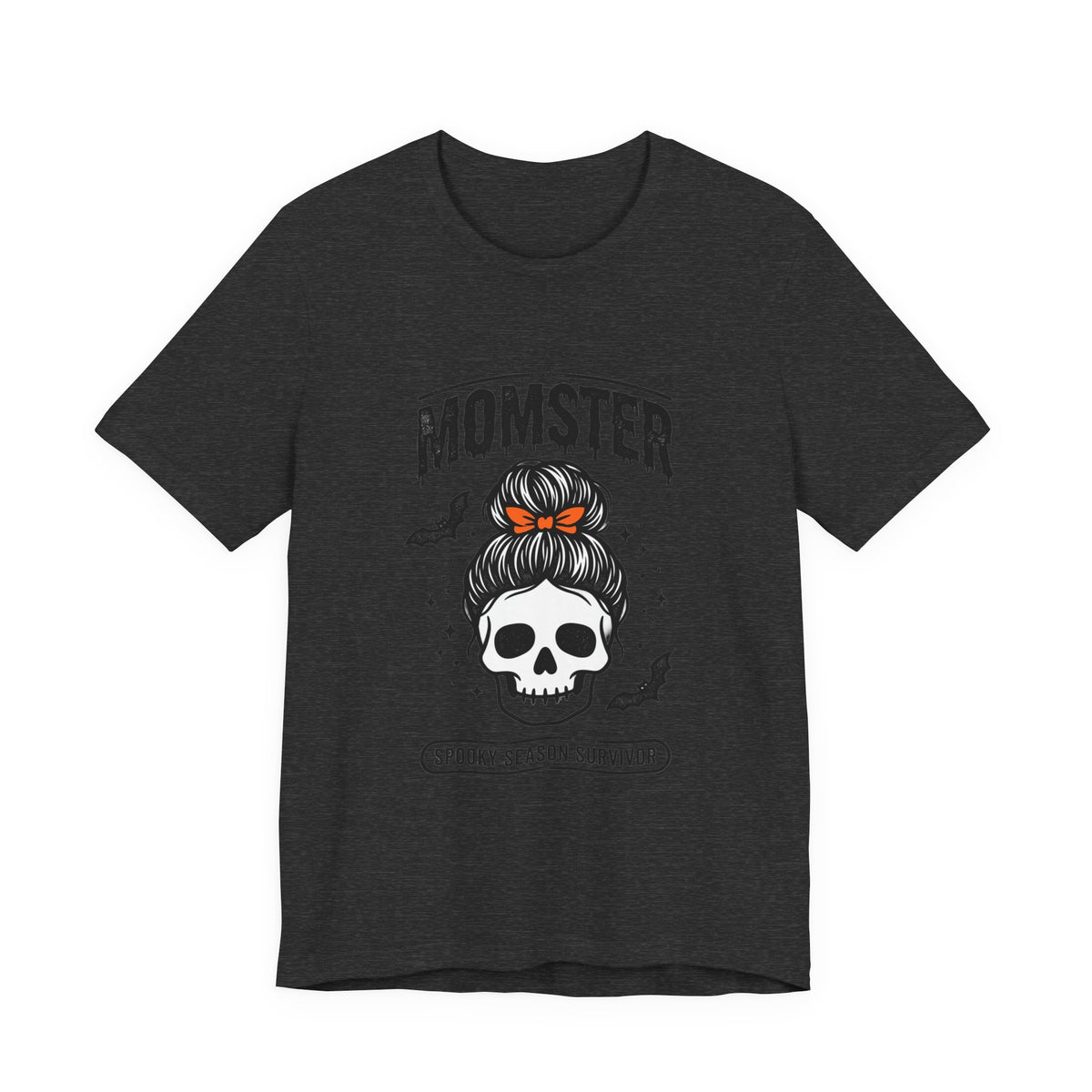Momster Skull Graphic Tee | Halloween Mom shirt, bats & spooky lettering