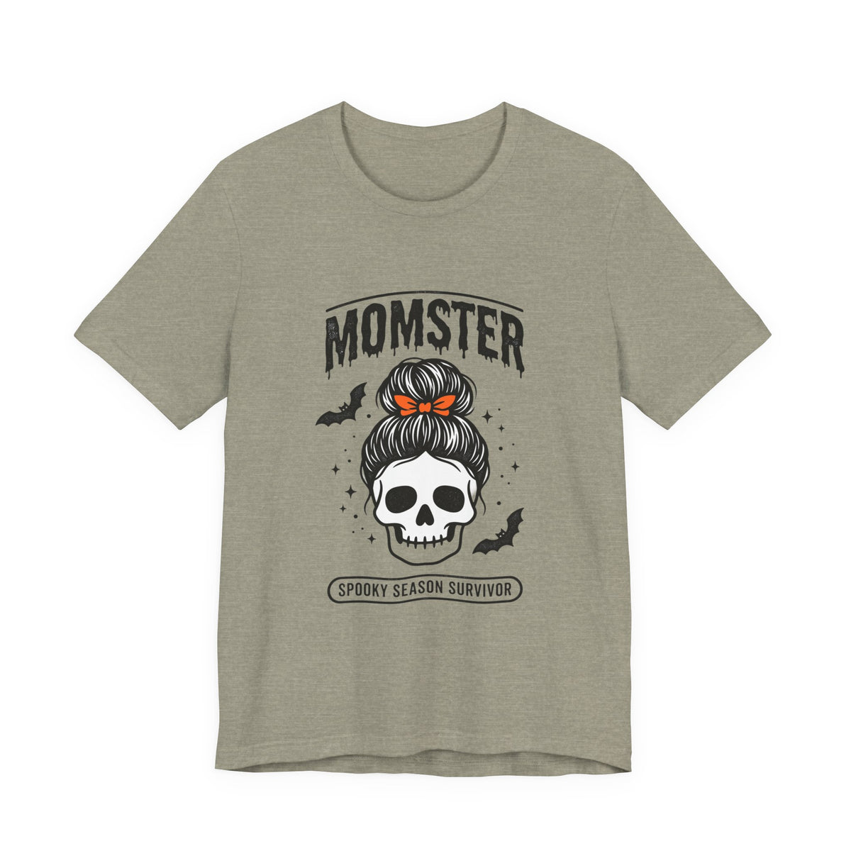 Momster Skull Graphic Tee | Halloween Mom shirt, bats & spooky lettering