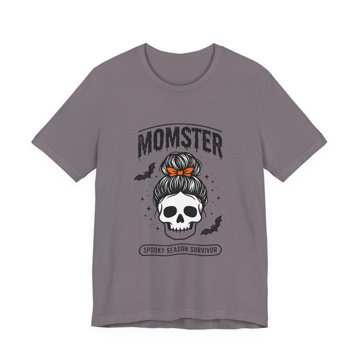 Momster Skull Graphic Tee | Halloween Mom shirt, bats & spooky lettering