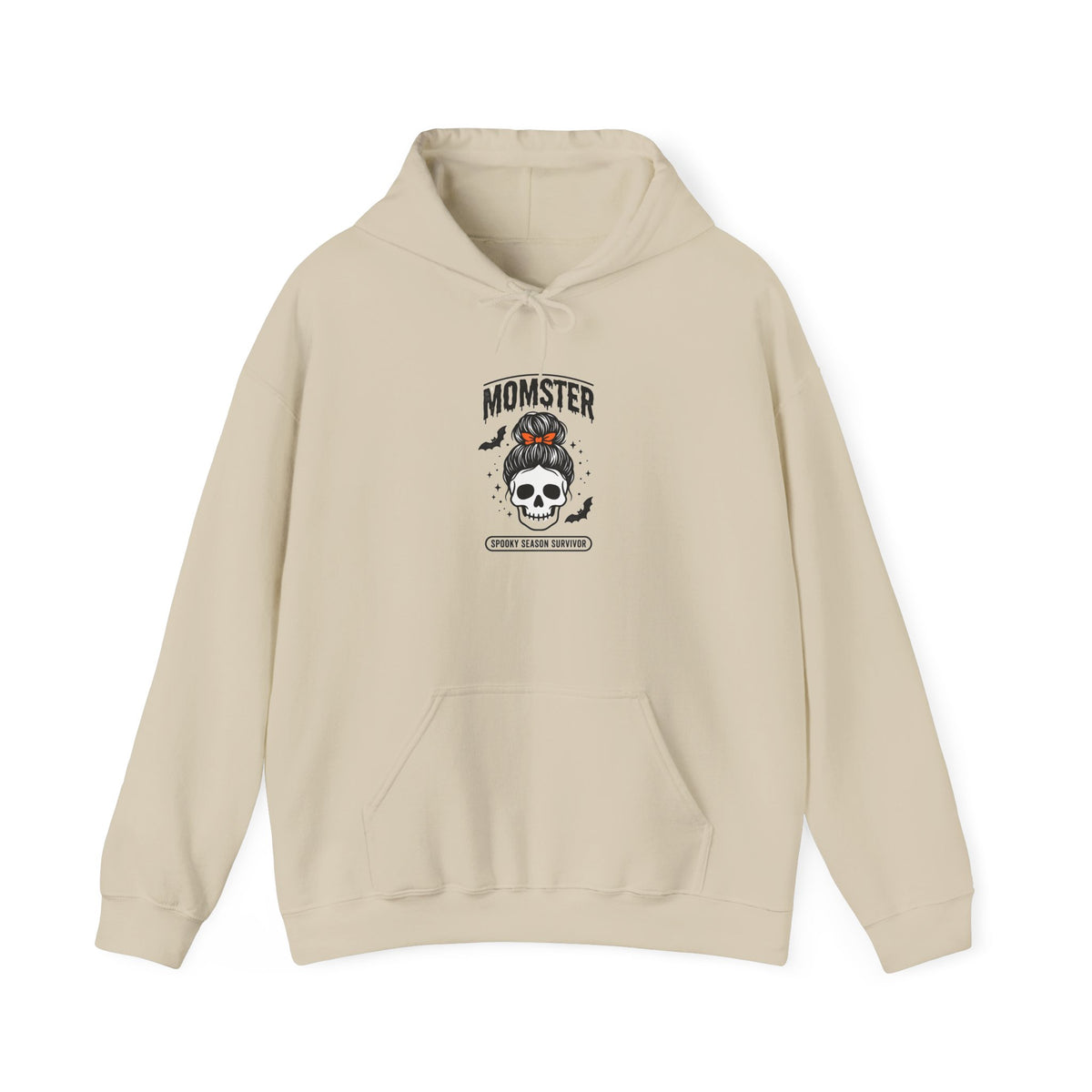 Momster Skull Moth Hoodie | Halloween mom tee, bats, distressed lettering