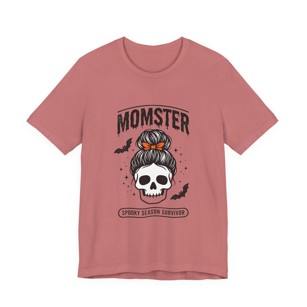 Momster Skull Graphic Tee | Halloween Mom shirt, bats & spooky lettering