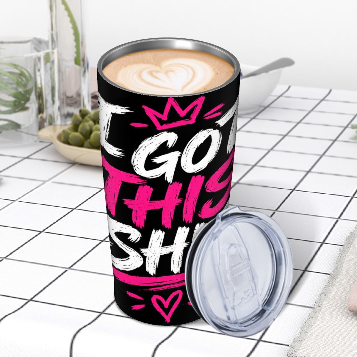 Stainless Steel Insulated Tumblers with Lid  Straw (20oz)
