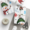 Snowman Pattern Wrapping Paper — Festive Christmas Gift Wrap (Snowflakes & Holiday Snowmen)
