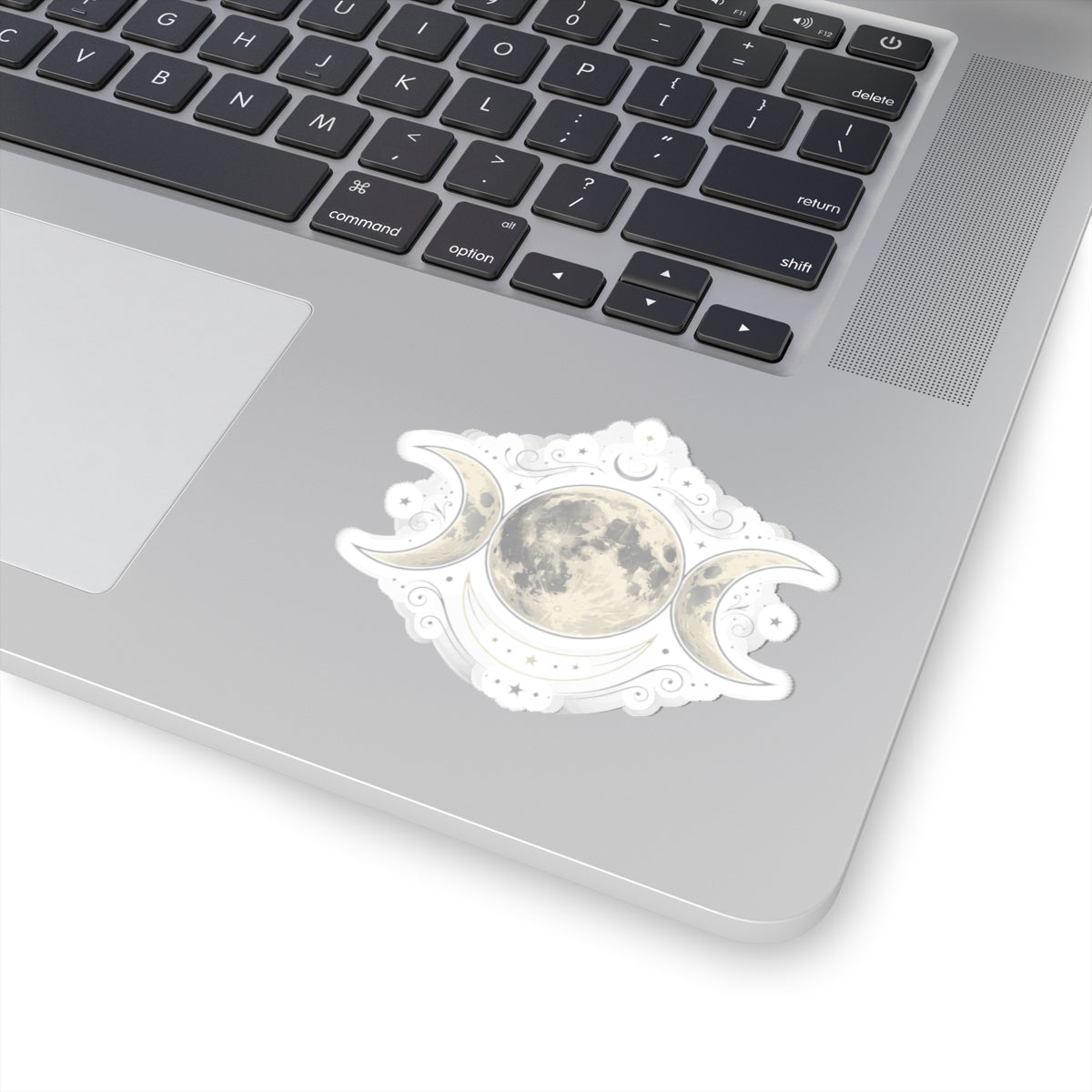 Triple Moon Lunar Kiss-Cut Sticker – Mystical Moon Phase Decal for Laptops & Journals