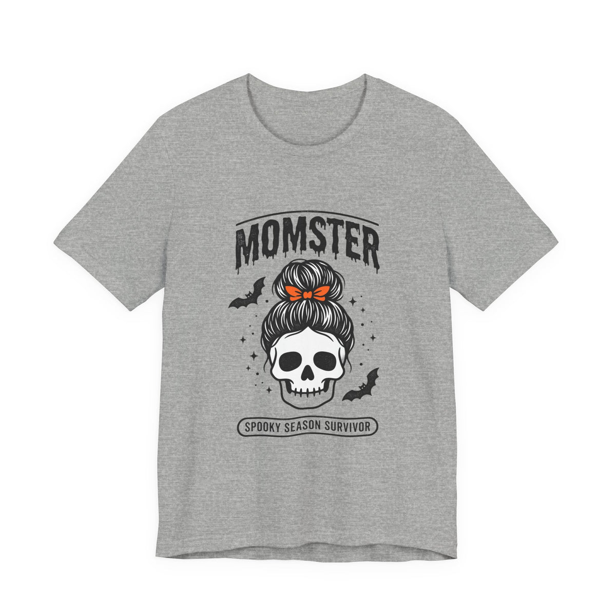 Momster Skull Graphic Tee | Halloween Mom shirt, bats & spooky lettering