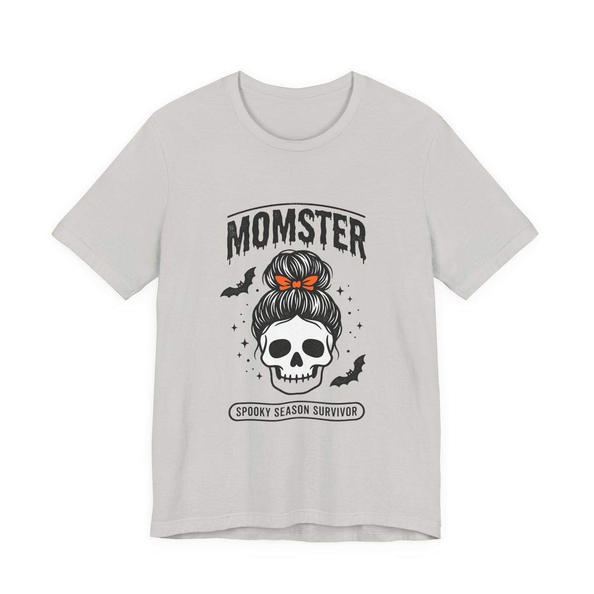 Momster Skull Graphic Tee | Halloween Mom shirt, bats & spooky lettering