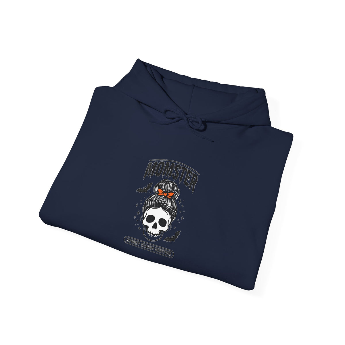 Momster Skull Moth Hoodie | Halloween mom tee, bats, distressed lettering