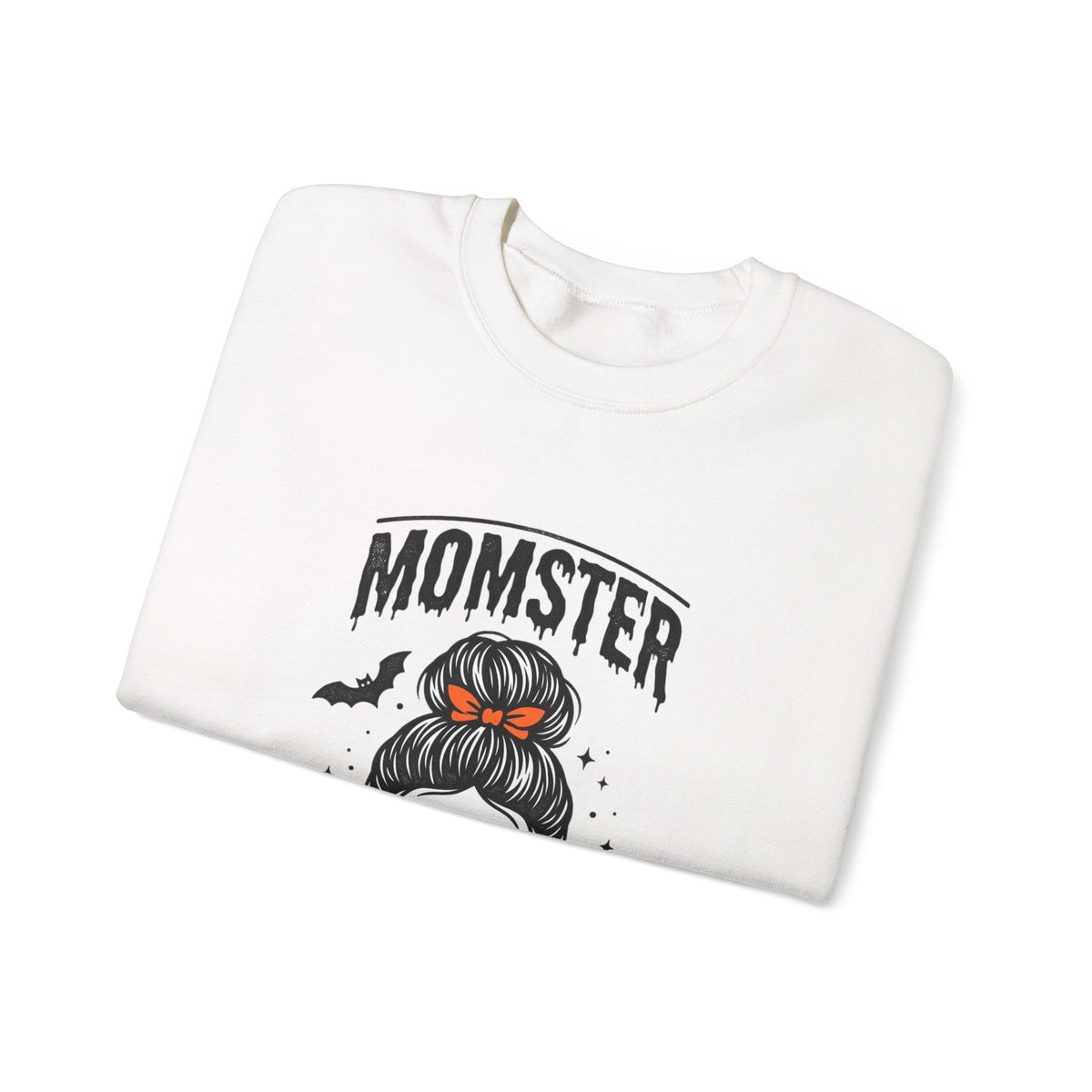 Momster Skull Mom Sweatshirt | Halloween Momster Crewneck, Bat & Retro Gothic Tee