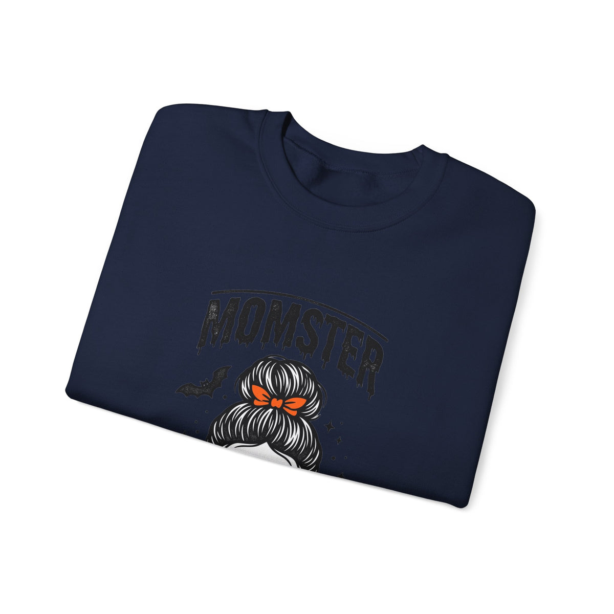 Momster Skull Mom Sweatshirt | Halloween Momster Crewneck, Bat & Retro Gothic Tee