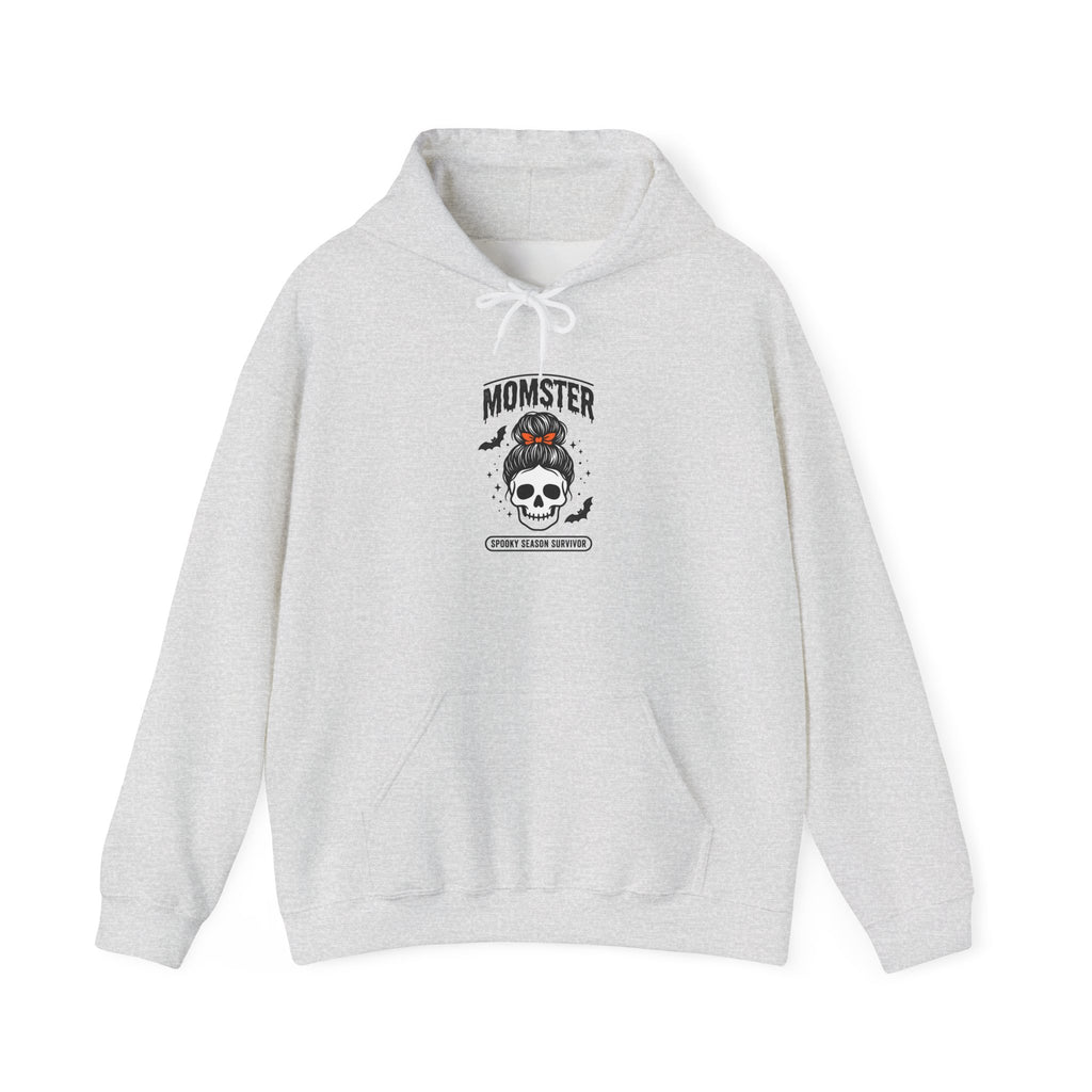 Momster Skull Moth Hoodie | Halloween mom tee, bats, distressed lettering