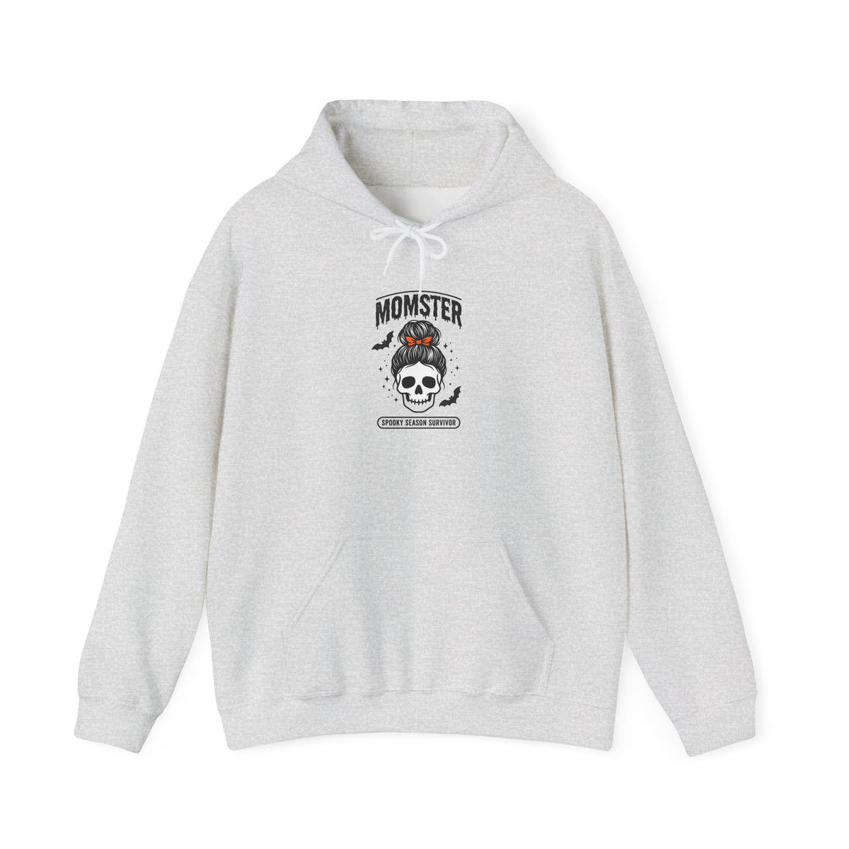 Momster Skull Moth Hoodie | Halloween mom tee, bats, distressed lettering
