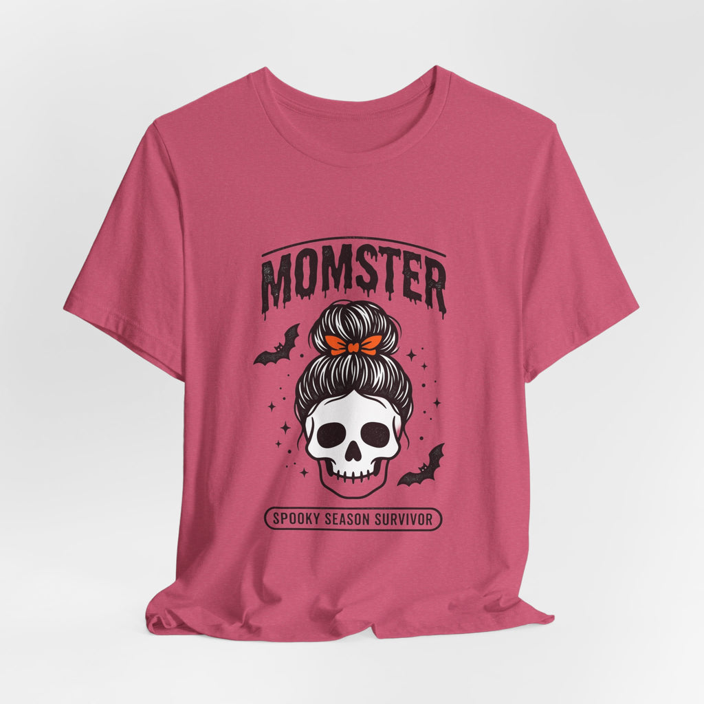 Momster Skull Graphic Tee | Halloween Mom shirt, bats & spooky lettering