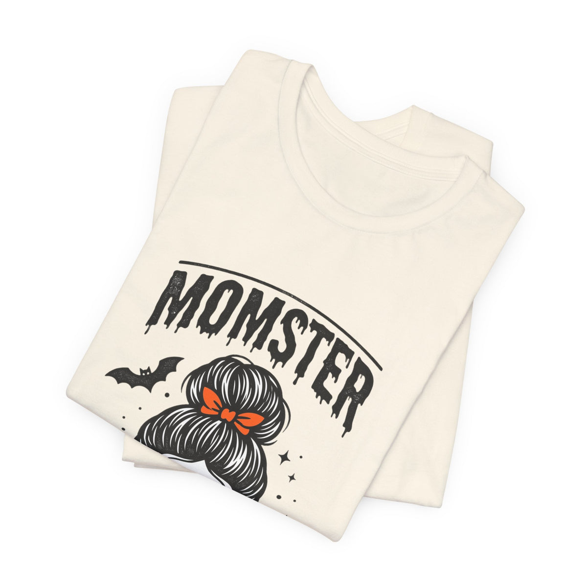 Momster Skull Graphic Tee | Halloween Mom shirt, bats & spooky lettering