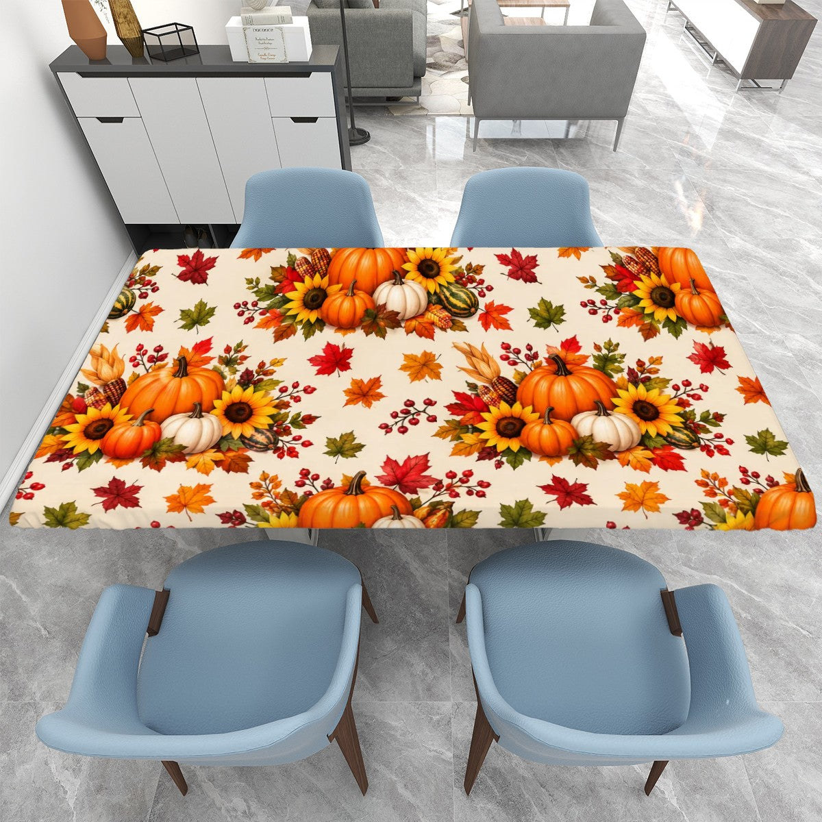 Large Rectangle AntiOil Table Cover with Elastic Edged