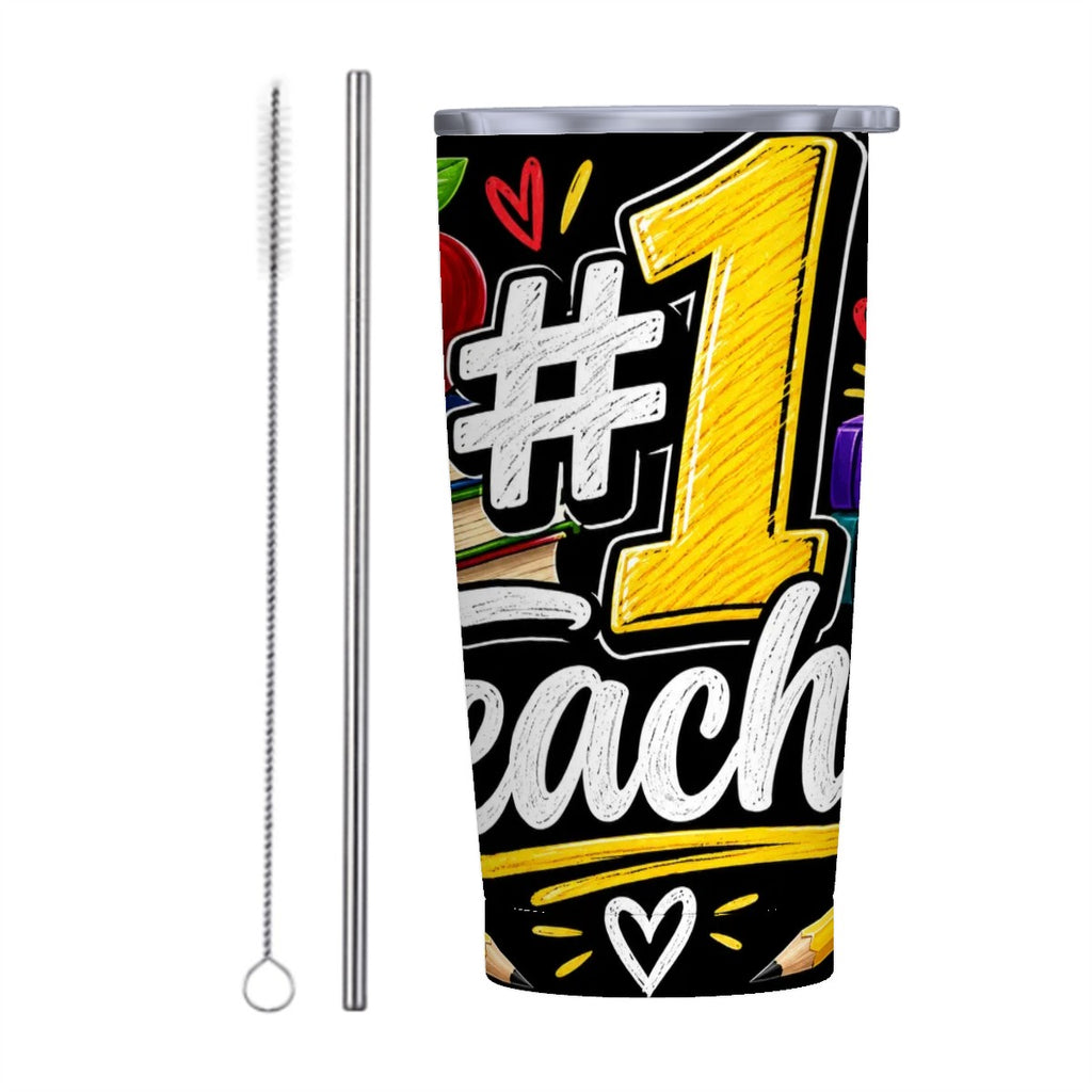 Stainless Steel Insulated Tumblers with Lid  Straw (20oz)